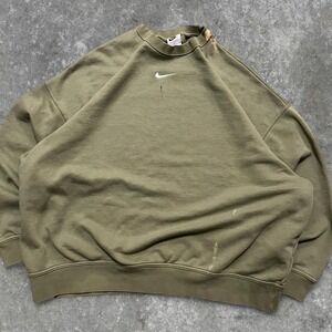 Thrashed center swoosh Crewneck